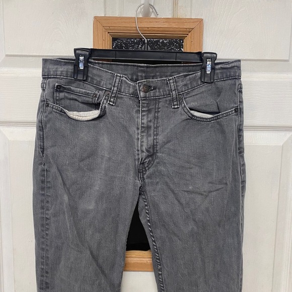 Levi's 514 Mens Gray Straight Fit Jeans Size 34x32 Denim Pants - Picture 5 of 8